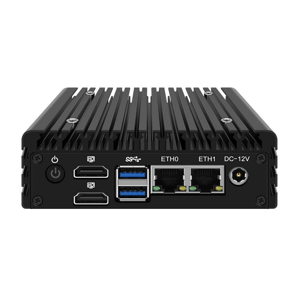 Fanless Pfsense Firewall Mini PC Intel N100/N200/I3 N305 Dual 2.5Gbe LAN Dual HDMI Windows 11 PRO Mini Computer server Support 24*7 Auto Power on PXE